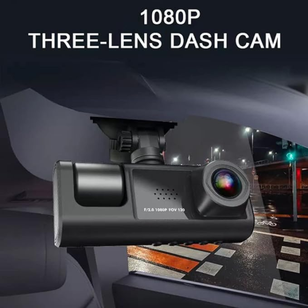 🚘 Cámara de Seguridad para Auto Full HD 1080P con Triple Lente