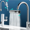 🚰 Extensor de Grifo 4 en 1 Tipo Cascada | Boquilla Giratoria 360° con Triple Chorro y Brazo Extensible