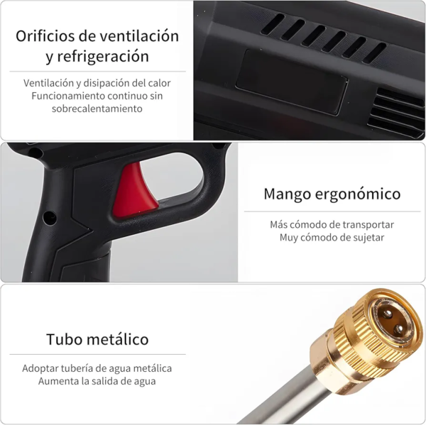 🚀 Hidrolavadora Portátil 48V Alta Presión, Recargable y Sin Cables - Imagen 3