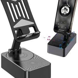 📱🔊 Soporte de Celular 3 en 1 con Bocina Bluetooth, Luz Nocturna y Cargador