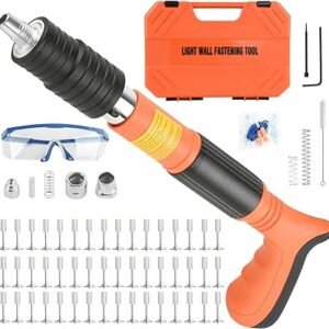 Pistola Remachadora Más 100 Clavos de Acero